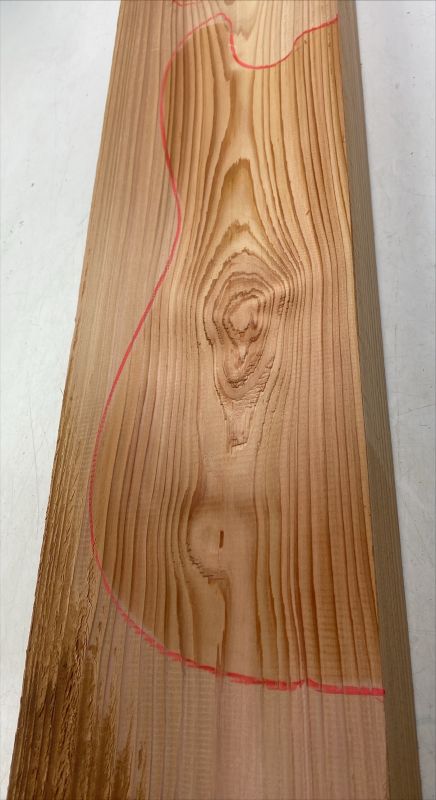 Body Rotzeder / Western Red Cedar, 2-tlg., Einzelstück #025